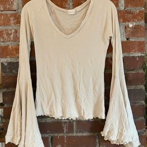 Altar’d State Bell Sleeve Top—Size Small—Cream